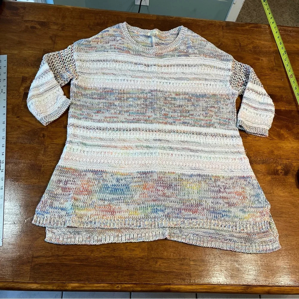 Matilda Jane Beautiful Moments Sweater cable knit multi color sweater size M